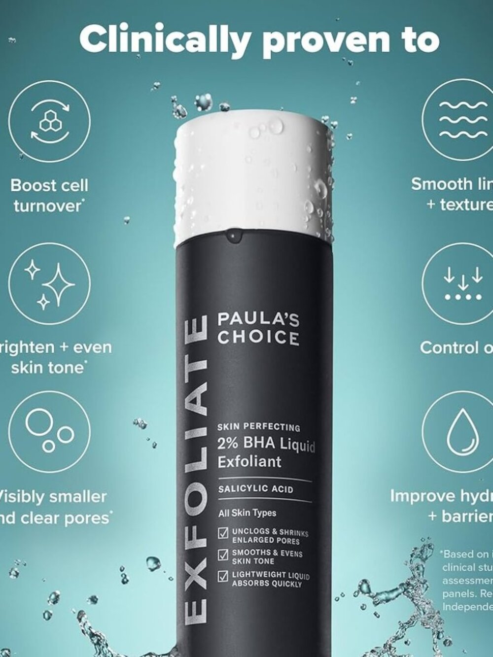 Paula’s Choice Exfoliant Gift Set-2% BHA Liquid Exfoliant&10 Cotton Pads-2pc-NEW - Picture 4 of 12